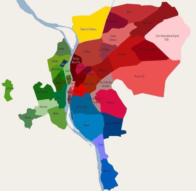 Mapa dzielnicy Kairu