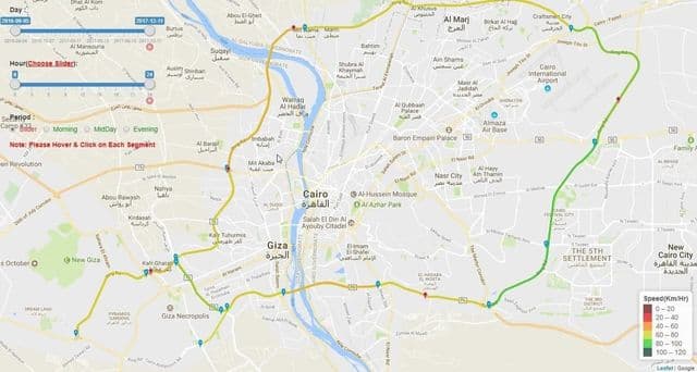 Mapa dróg w Kairze