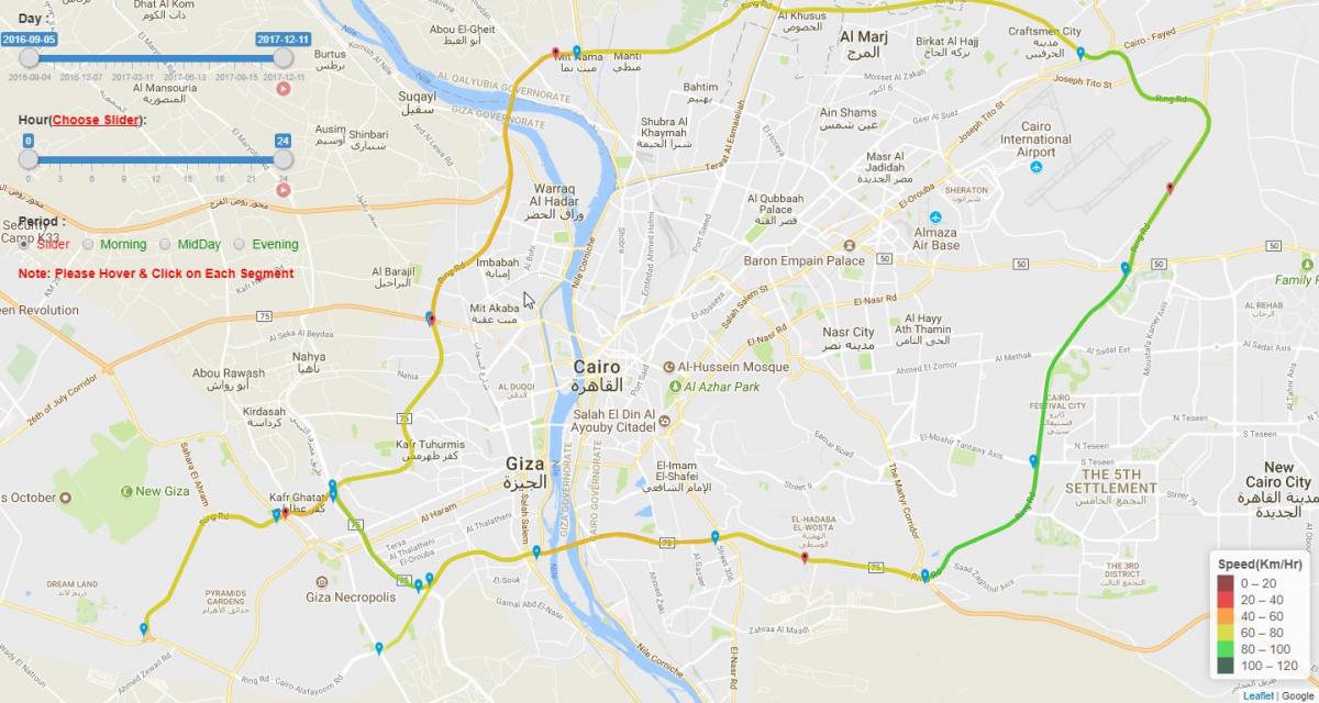 Mapa dróg w Kairze