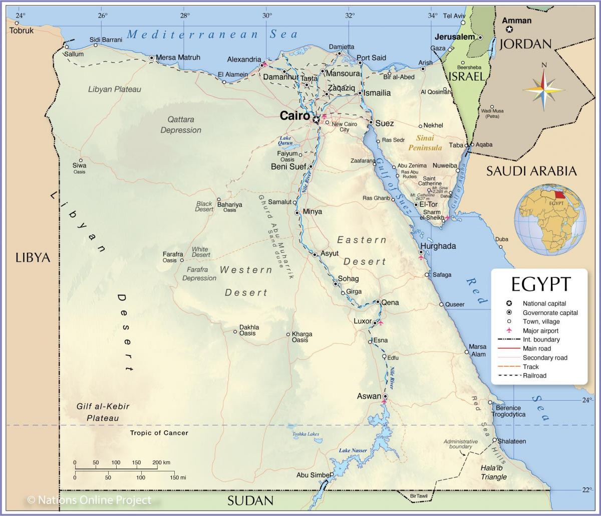 Kair na mapie Egiptu