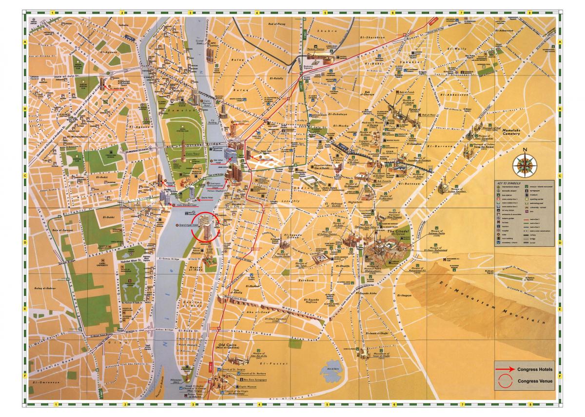 Mapa zwiedzania Kairu
