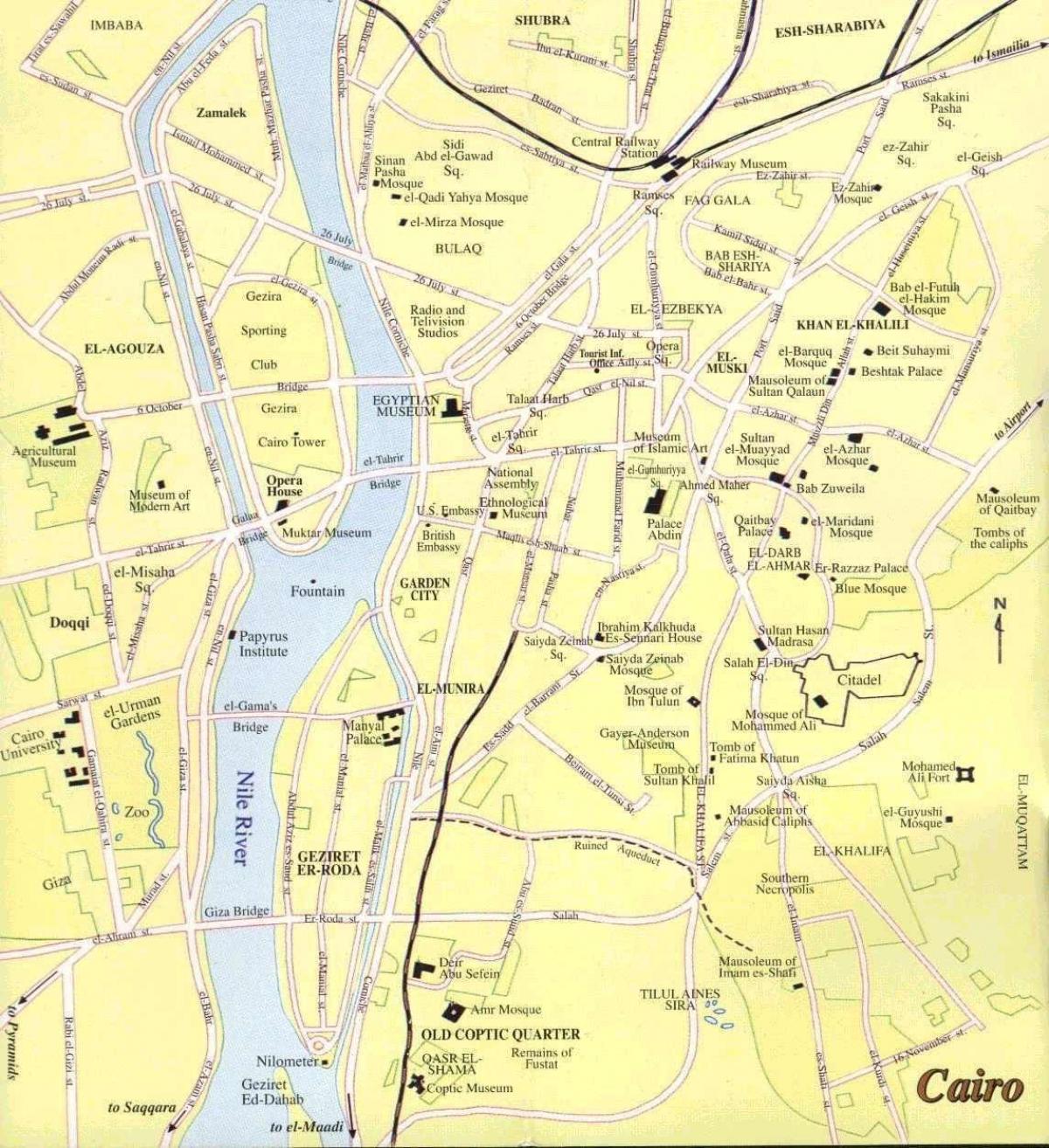 Mapa ulic Kairu