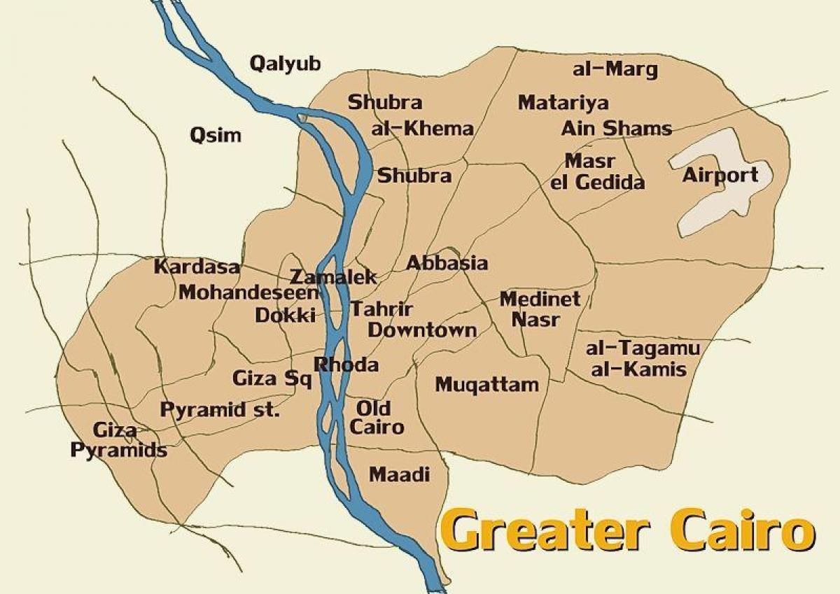 Mapa dzielnic Kairu